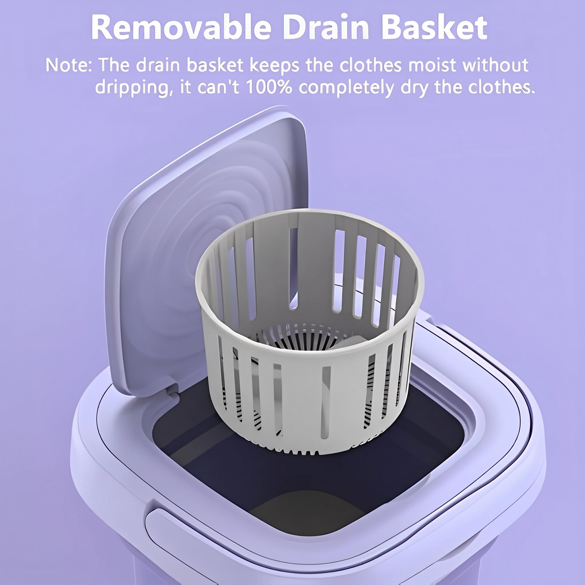 Mini Washing Machine Portable - Compact Small Load Laundry Washer for Home