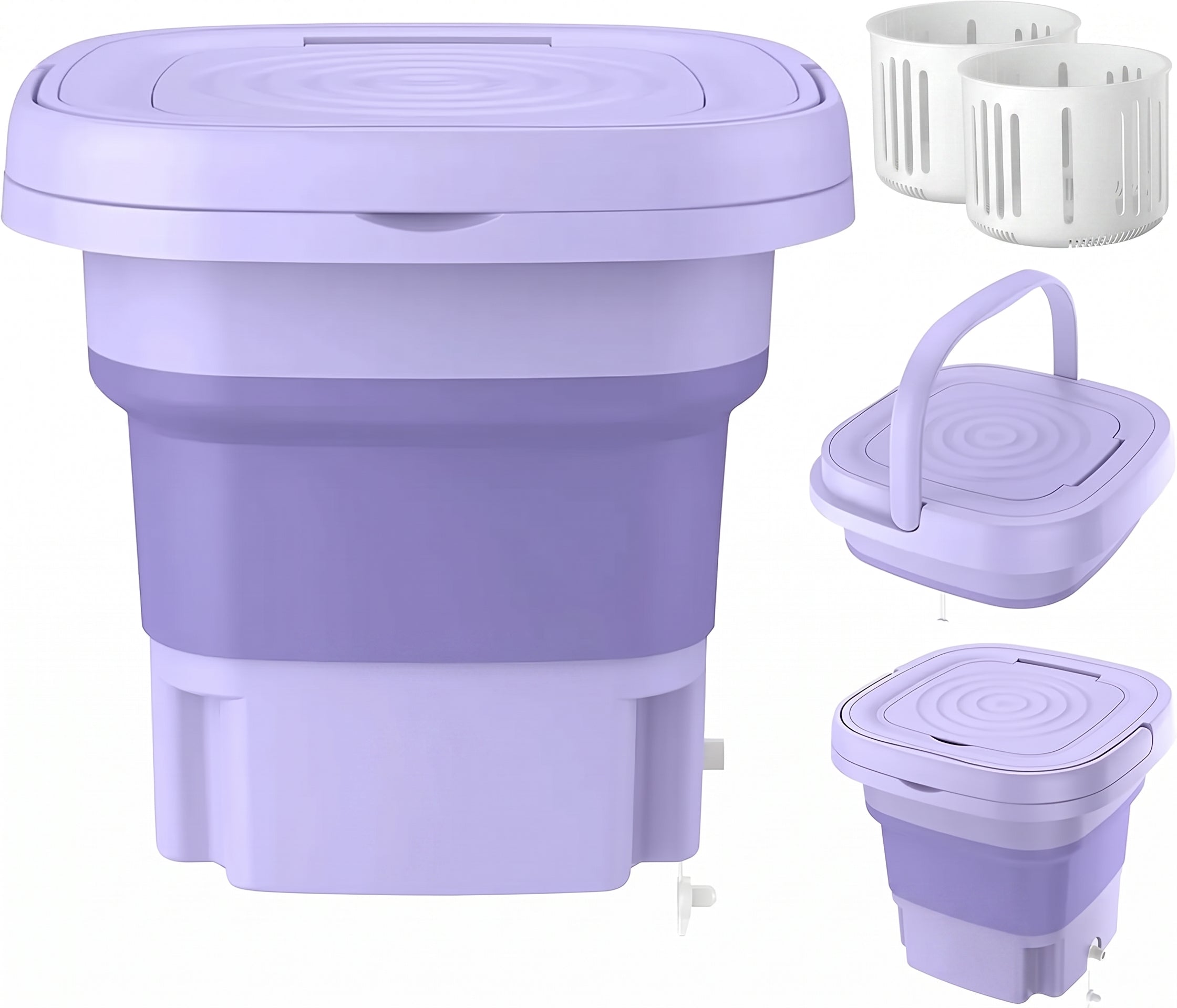 Mini Washing Machine Portable - Compact Small Load Laundry Washer for Home