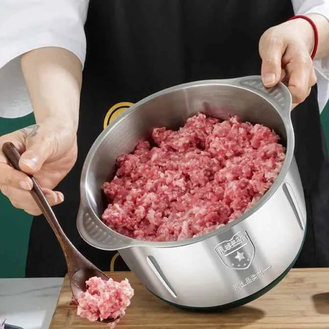 Electric Stainless Steel Meat Grinder & Food Chopper - 5 Gear Speed Settings