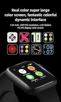 T500 Smart Watch Series 7 Bluetooth Calling Fitness Tracker 1.75 Inch Full Touch Screen Heart Rate Sleep Monitor for Android & iPhone UAE